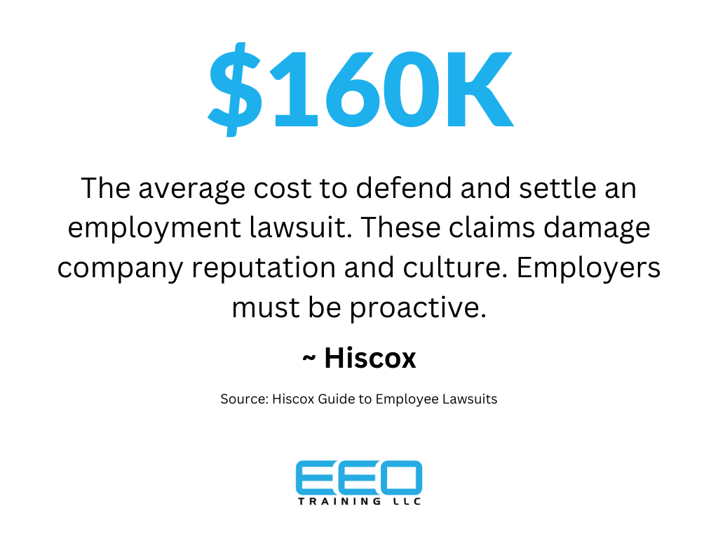 infographic of employment lawsuit can exceed $160,000, according to Hiscox